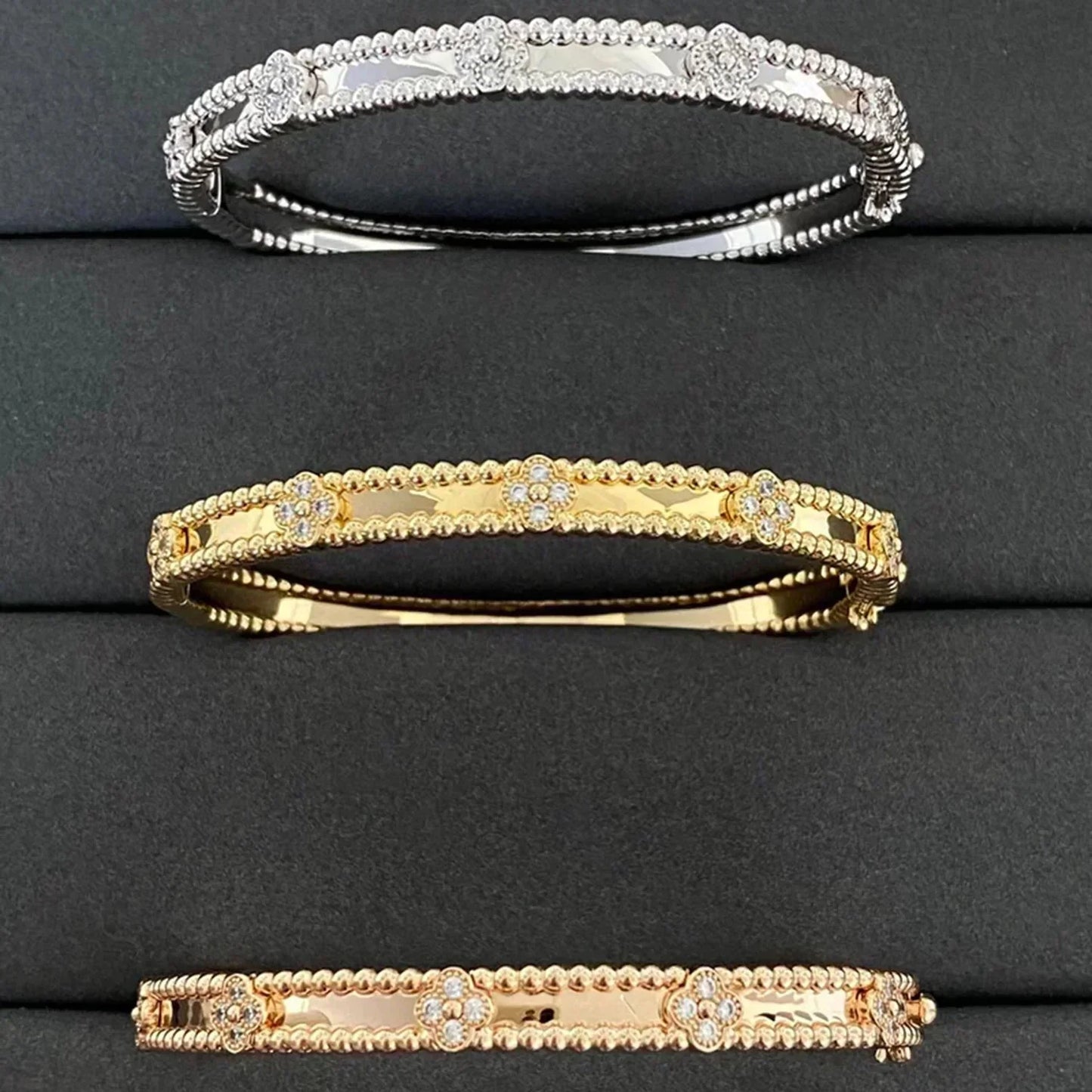 [Aurora]CLOVER BRACELET 4MM DIAMONDS