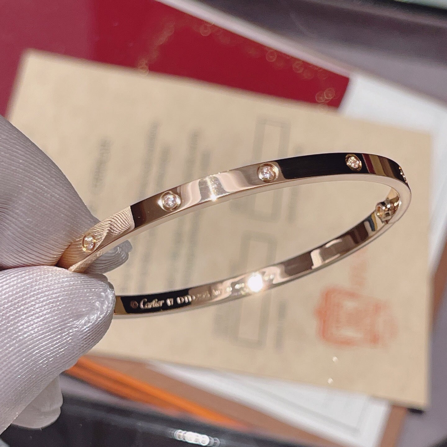 [AURORA]LOVE BRACELET 3.65MM 10 DIAMONDS