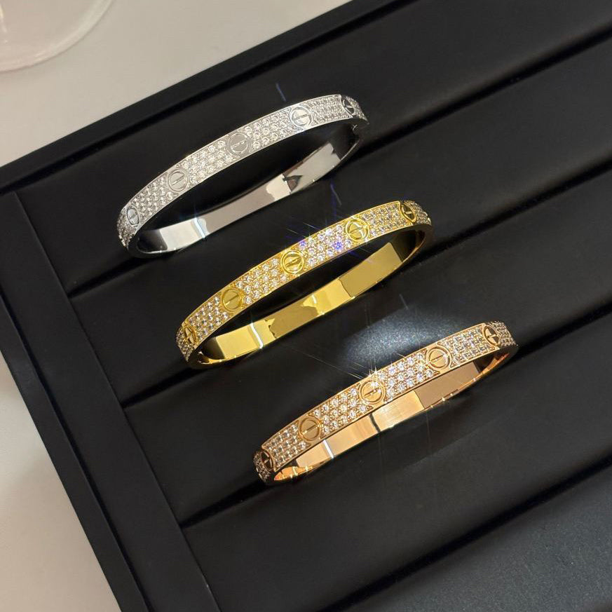 [AURORA]LOVE BRACELET 6.1MM DIAMOND-PAVED