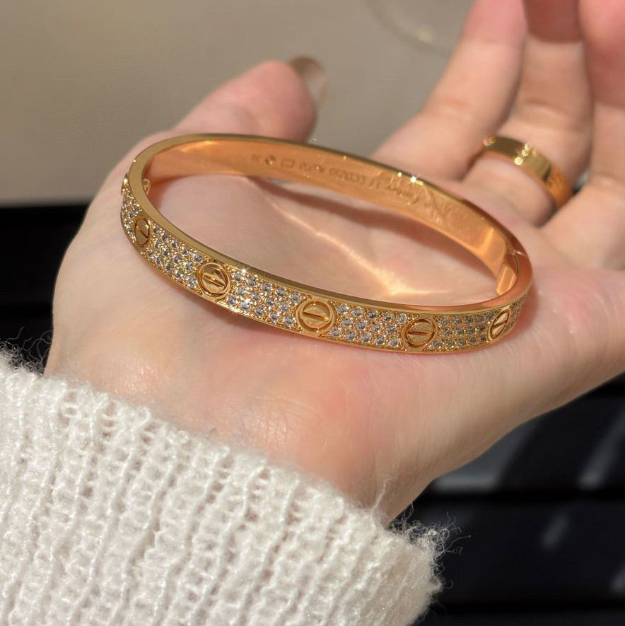 [AURORA]LOVE BRACELET 6.1MM DIAMOND-PAVED