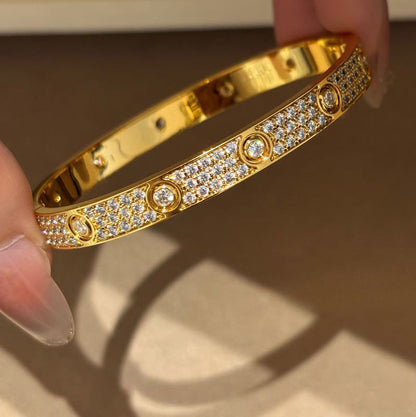 [AURORA]LOVE BRACELET 6.1MM DIAMOND-PAVED 10 BIG DIAMONDS