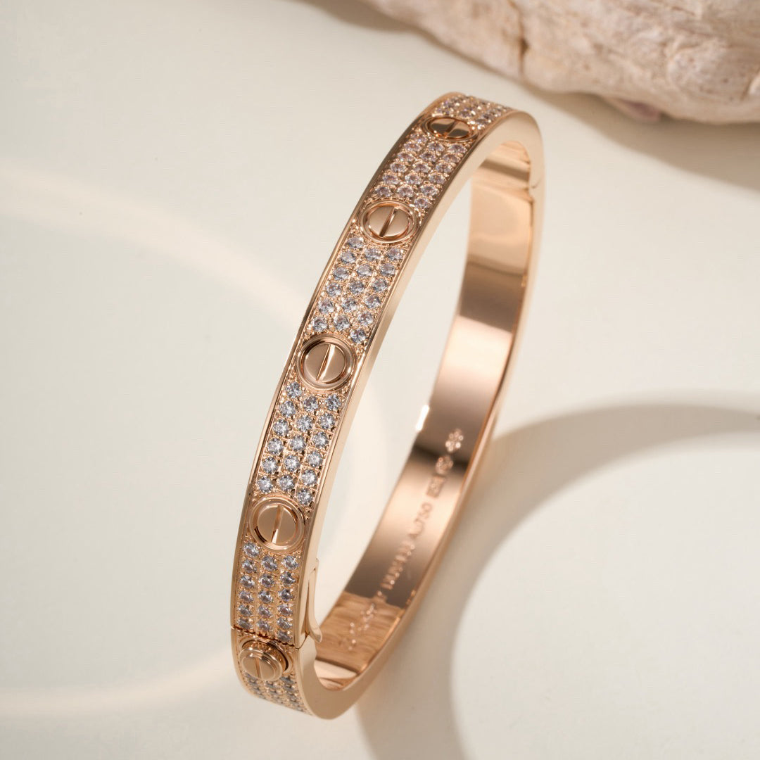 [AURORA]LOVE BRACELET 6.1MM DIAMOND-PAVED