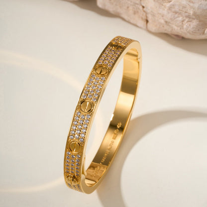 [AURORA]LOVE BRACELET 6.1MM DIAMOND-PAVED