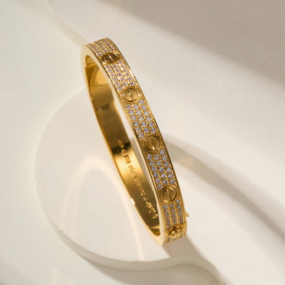[AURORA]LOVE BRACELET 6.1MM DIAMOND-PAVED