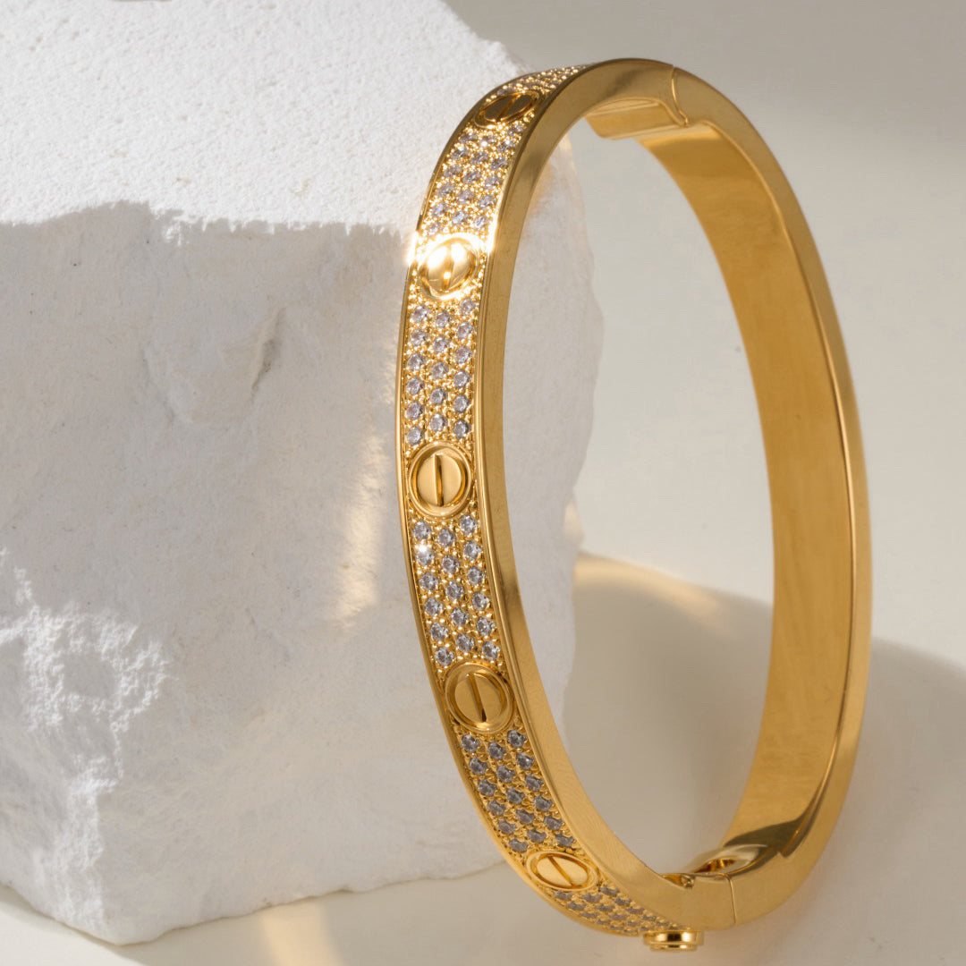 [AURORA]LOVE BRACELET 6.1MM DIAMOND-PAVED