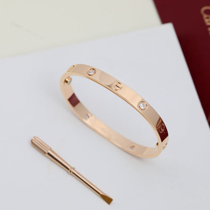 [AURORA]LOVE BRACELET 6.1MM 4 DIAMONDS