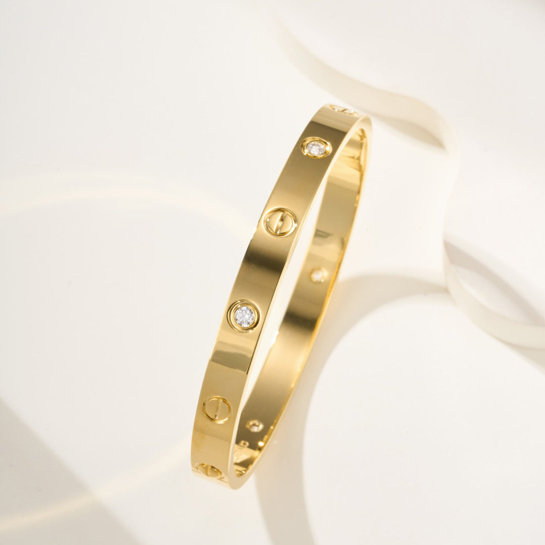 [AURORA]LOVE BRACELET 6.1MM 4 DIAMONDS