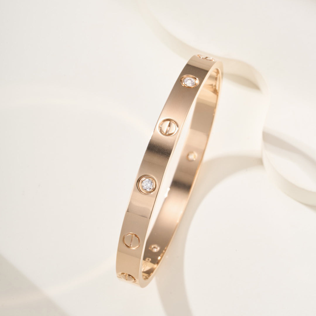 [AURORA]LOVE BRACELET 6.1MM 4 DIAMONDS