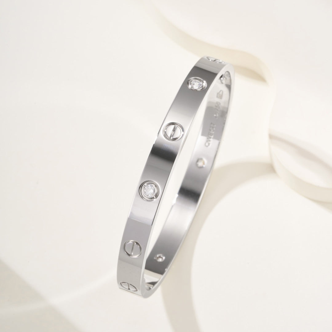 [AURORA]LOVE BRACELET 6.1MM 4 DIAMONDS
