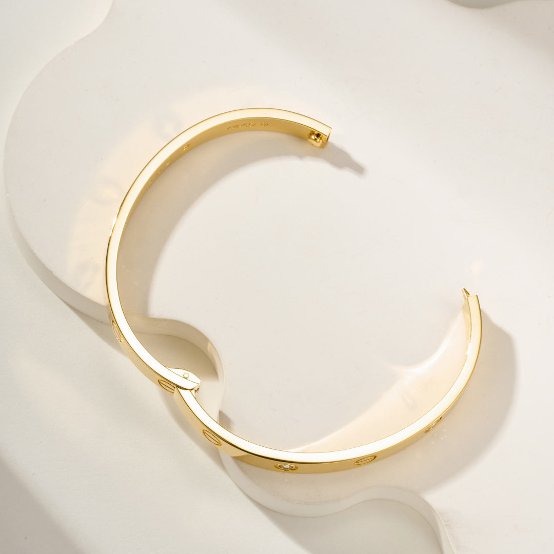 [AURORA]LOVE BRACELET 6.1MM 4 DIAMONDS