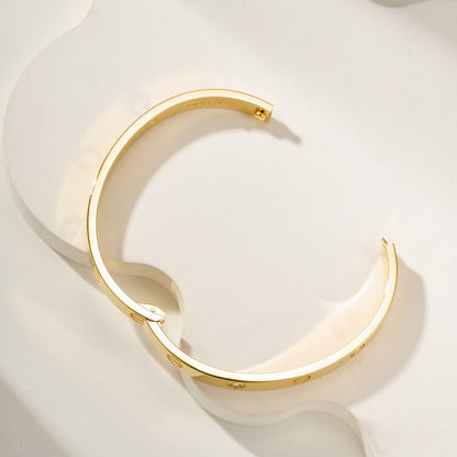 [AURORA]LOVE BRACELET 6.1MM 4 DIAMONDS