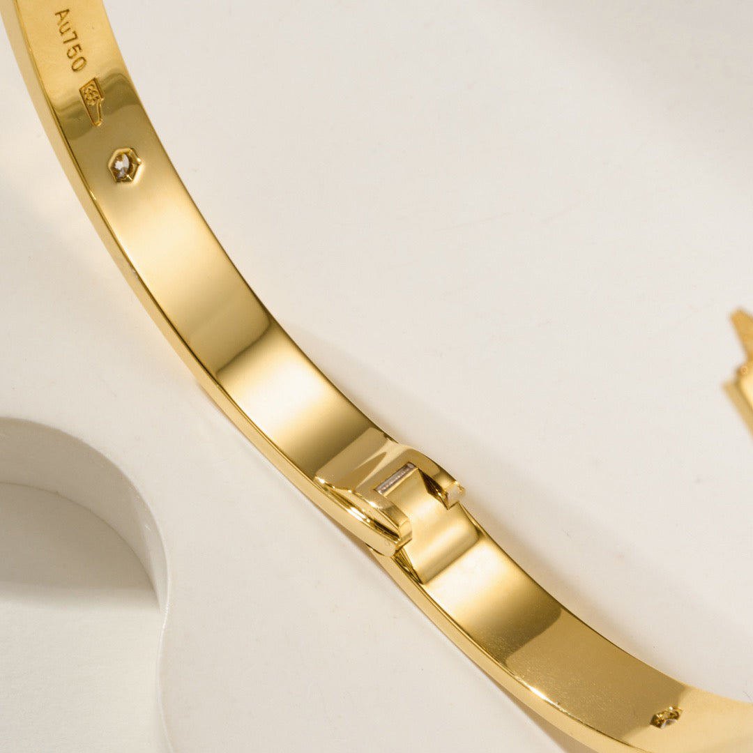 [AURORA]LOVE BRACELET 6.1MM 4 DIAMONDS