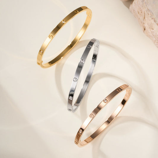 [AURORA]LOVE BRACELET 3.65MM 6 DIAMONDS
