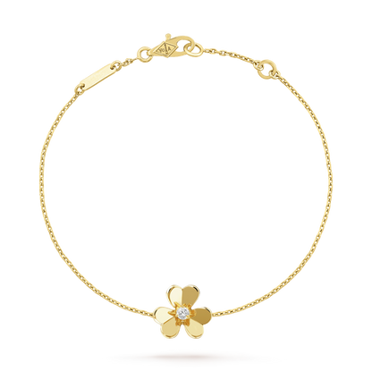 [Aurora]FRIVOLE GOLD FLOWER PINK MALACHITE BRACELET