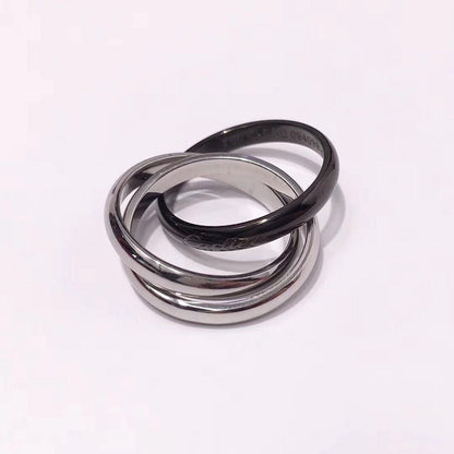 [AURORA]TRINITY 3.2MM RING BLACK CERAMIC