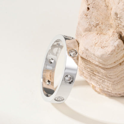 [AURORA]LOVE 4MM 8 DIAMOND RING