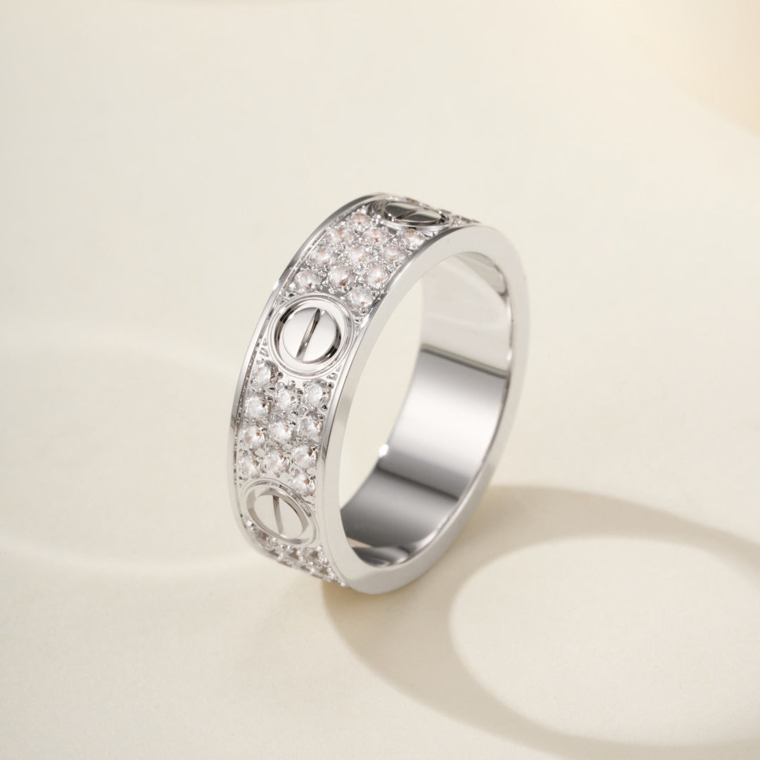 [AURORA]LOVE RING 5.5MM DIAMONDS PAVED