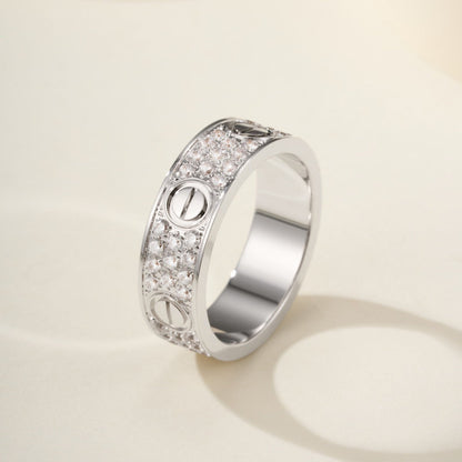 [AURORA]LOVE RING 5.5MM DIAMONDS PAVED