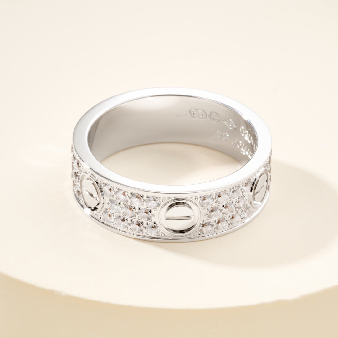 [AURORA]LOVE RING 5.5MM DIAMONDS PAVED