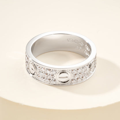 [AURORA]LOVE RING 5.5MM DIAMONDS PAVED