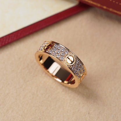 [AURORA]LOVE RING 5.5MM DIAMONDS PAVED