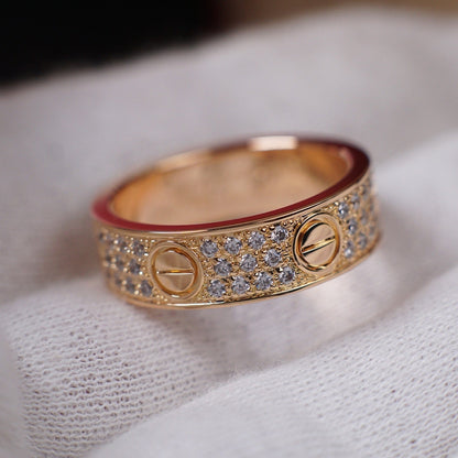 [AURORA]LOVE RING 5.5MM DIAMONDS PAVED