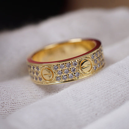 [AURORA]LOVE RING 5.5MM DIAMONDS PAVED