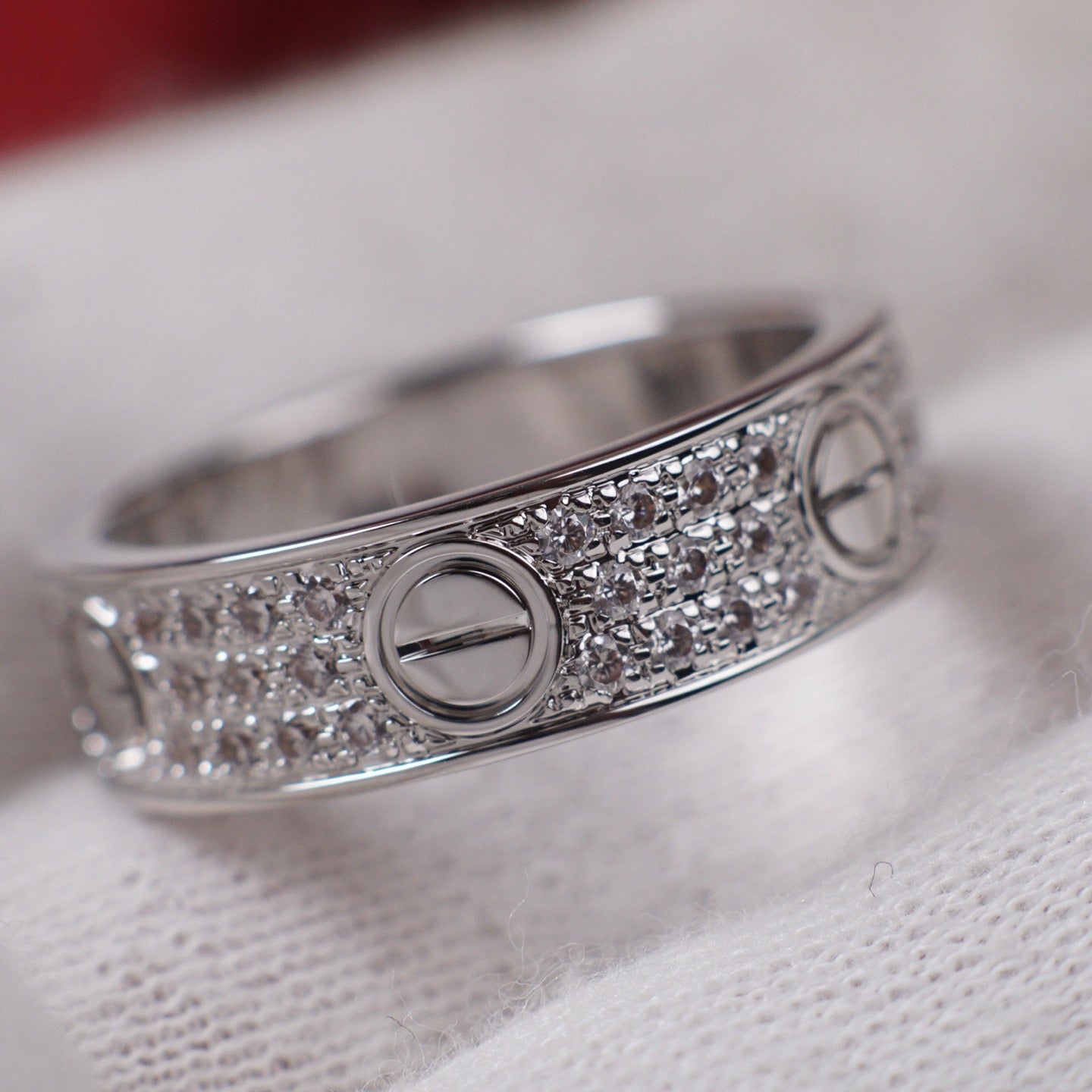 [AURORA]LOVE RING 5.5MM DIAMONDS PAVED