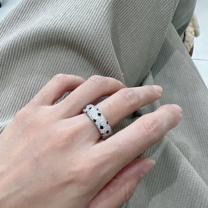 [AURORA]PANTHERE SPOTTED FULL DIAMOND RING