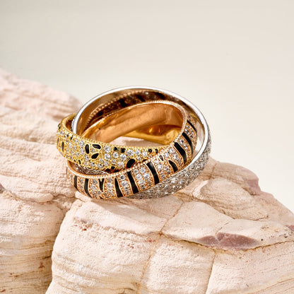 [AURORA] TRINITY  RING LEOPARD PRINT
