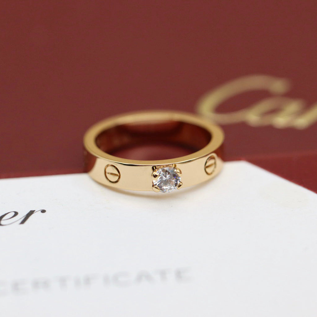 [AURORA]LOVE RING 3.6MM 1 BIG DIAMOND