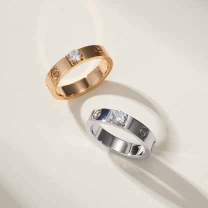 [AURORA]LOVE RING 3.6MM 1 BIG DIAMOND