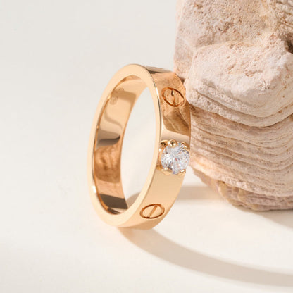 [AURORA]LOVE RING 3.6MM 1 BIG DIAMOND