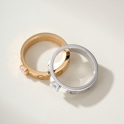 [AURORA]LOVE RING 3.6MM 1 BIG DIAMOND