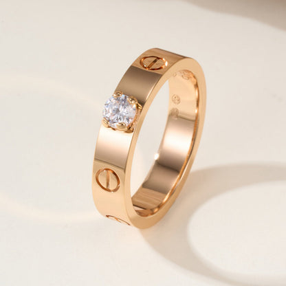 [AURORA]LOVE RING 3.6MM 1 BIG DIAMOND