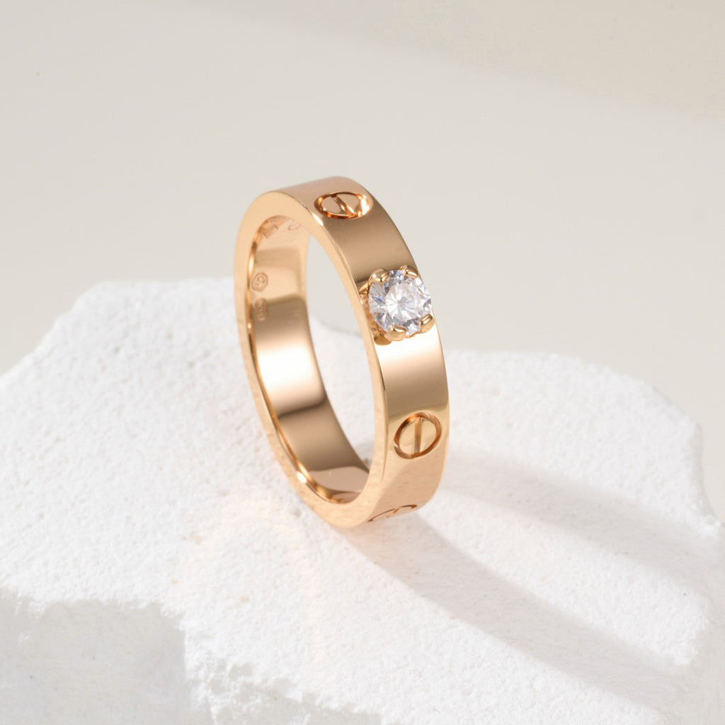 [AURORA]LOVE RING 3.6MM 1 BIG DIAMOND