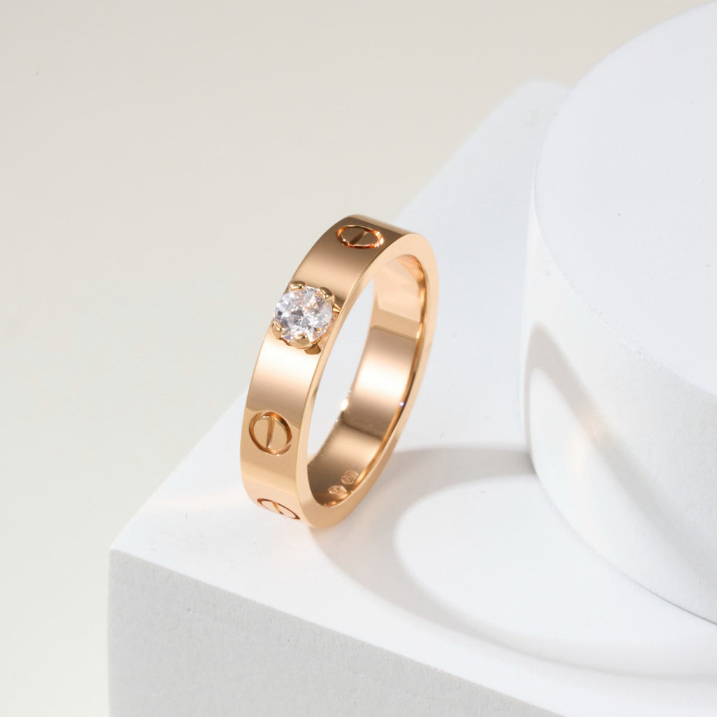 [AURORA]LOVE RING 3.6MM 1 BIG DIAMOND