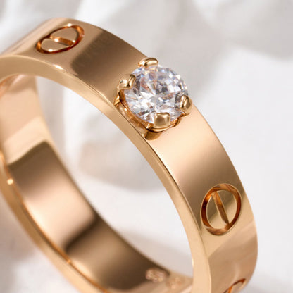 [AURORA]LOVE RING 3.6MM 1 BIG DIAMOND