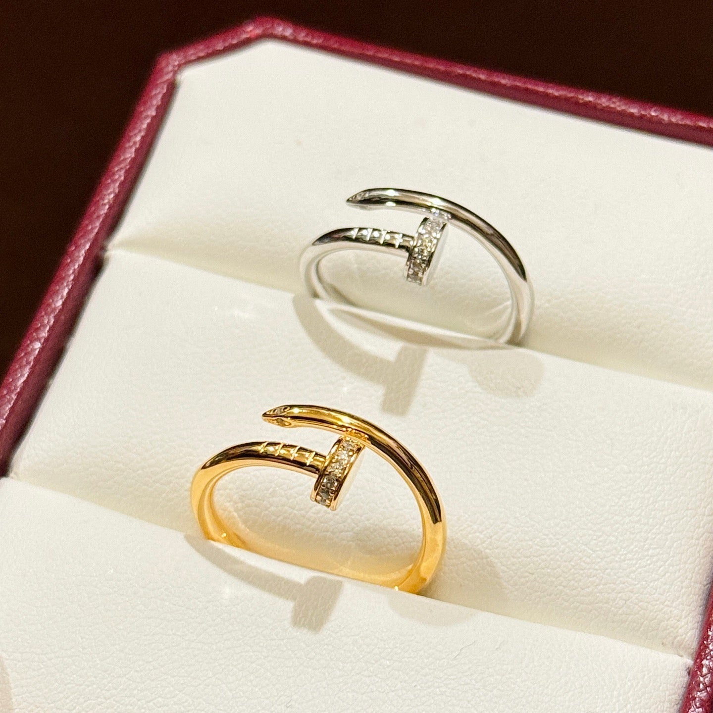 [AURORA]JUSTE 1.8MM HALF DIAMOND RING