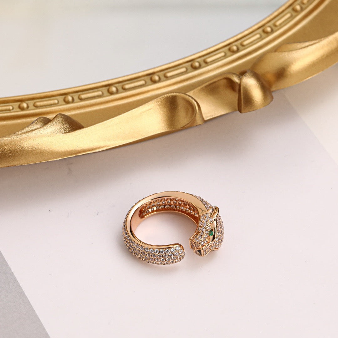 [AURORA]PANTHERE FULL DIAMOND SMALL RING