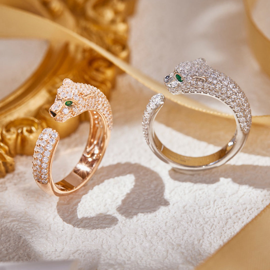 [AURORA]PANTHERE FULL DIAMOND SMALL RING