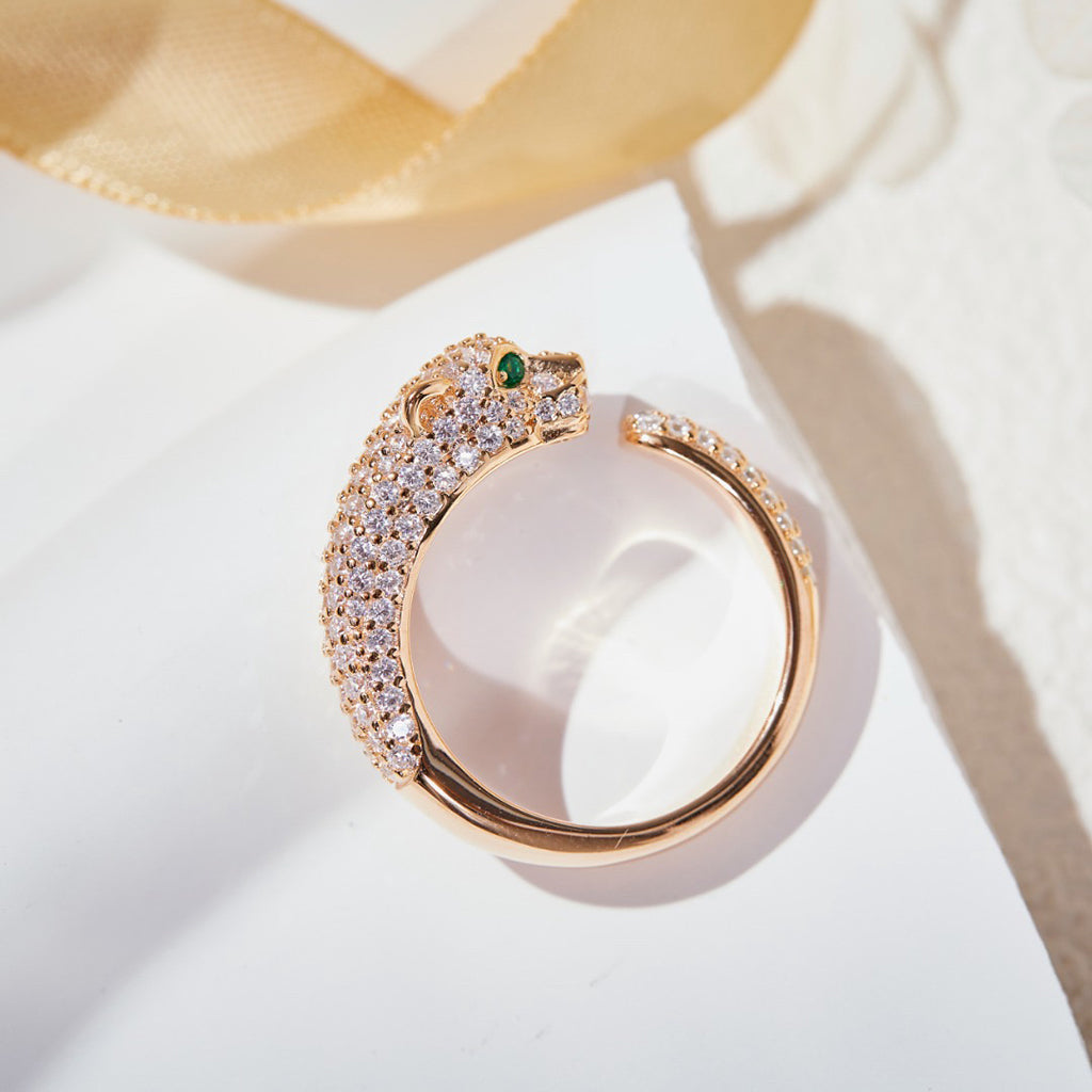 [AURORA]PANTHERE FULL DIAMOND SMALL RING