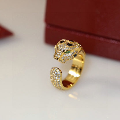 [AURORA]PANTHERE SPOTTED FULL DIAMOND MEDIUM RING