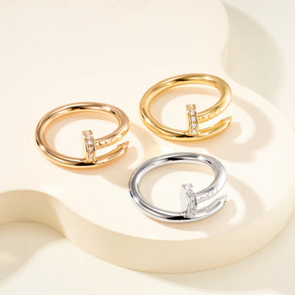 [AURORA]JUSTE RING 2.6MM HALF DIAMOND