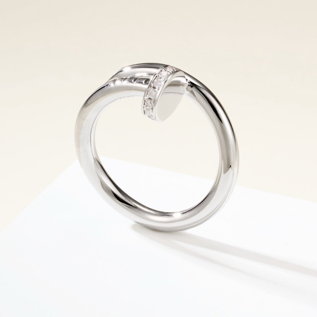 [AURORA]JUSTE RING 2.6MM HALF DIAMOND