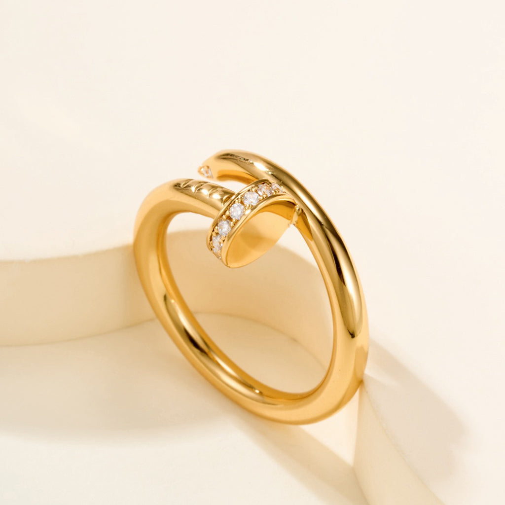 [AURORA]JUSTE RING 2.6MM HALF DIAMOND