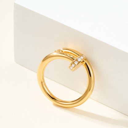 [AURORA]JUSTE RING 2.6MM HALF DIAMOND
