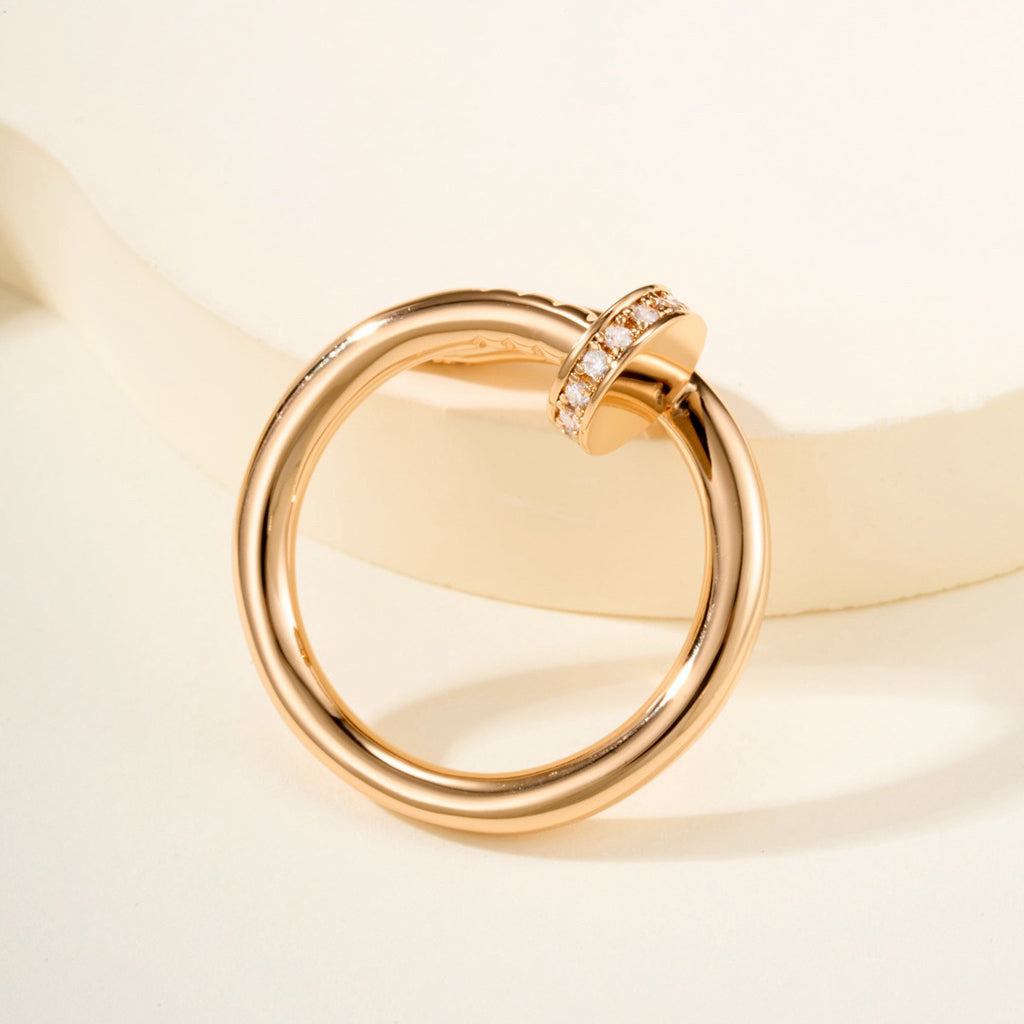 [AURORA]JUSTE RING 2.6MM HALF DIAMOND
