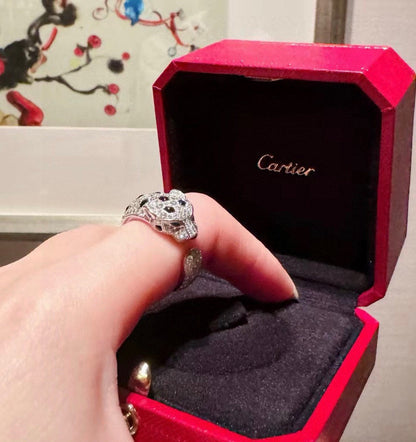[AURORA]PANTHERE SPOTTED FULL DIAMOND MEDIUM RING