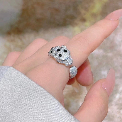 [AURORA]PANTHERE SPOTTED FULL DIAMOND MEDIUM RING